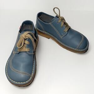 Duckfeet Fyn Leather Lace Up Derby Shoes Jeans Sky Blue Danish Euro 38 US 7.5-8